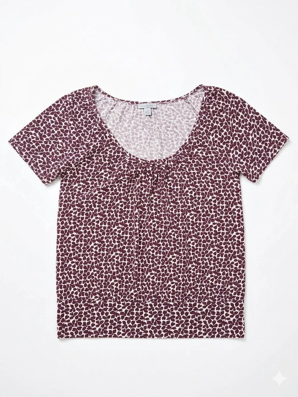 Old Navy Maternity Purple Leaves Print Top Shirt in Womens Size Large